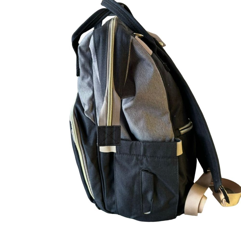 Large Diaper Bag Backpack Insulated Pockets Unisex Black - Picture 4 of 9